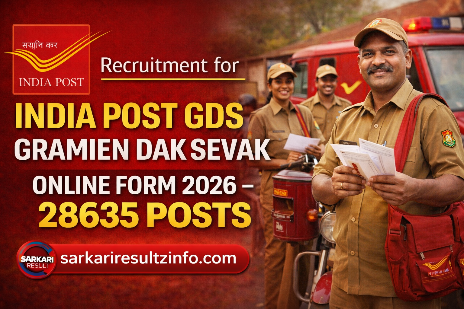 Recruitment for India Post GDS Gramin Dak Sevak Online